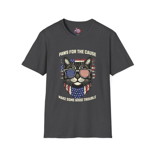 Paws for the Cause Patriotic Cat T-Shirt