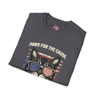 Paws for the Cause Patriotic Cat T-Shirt D*