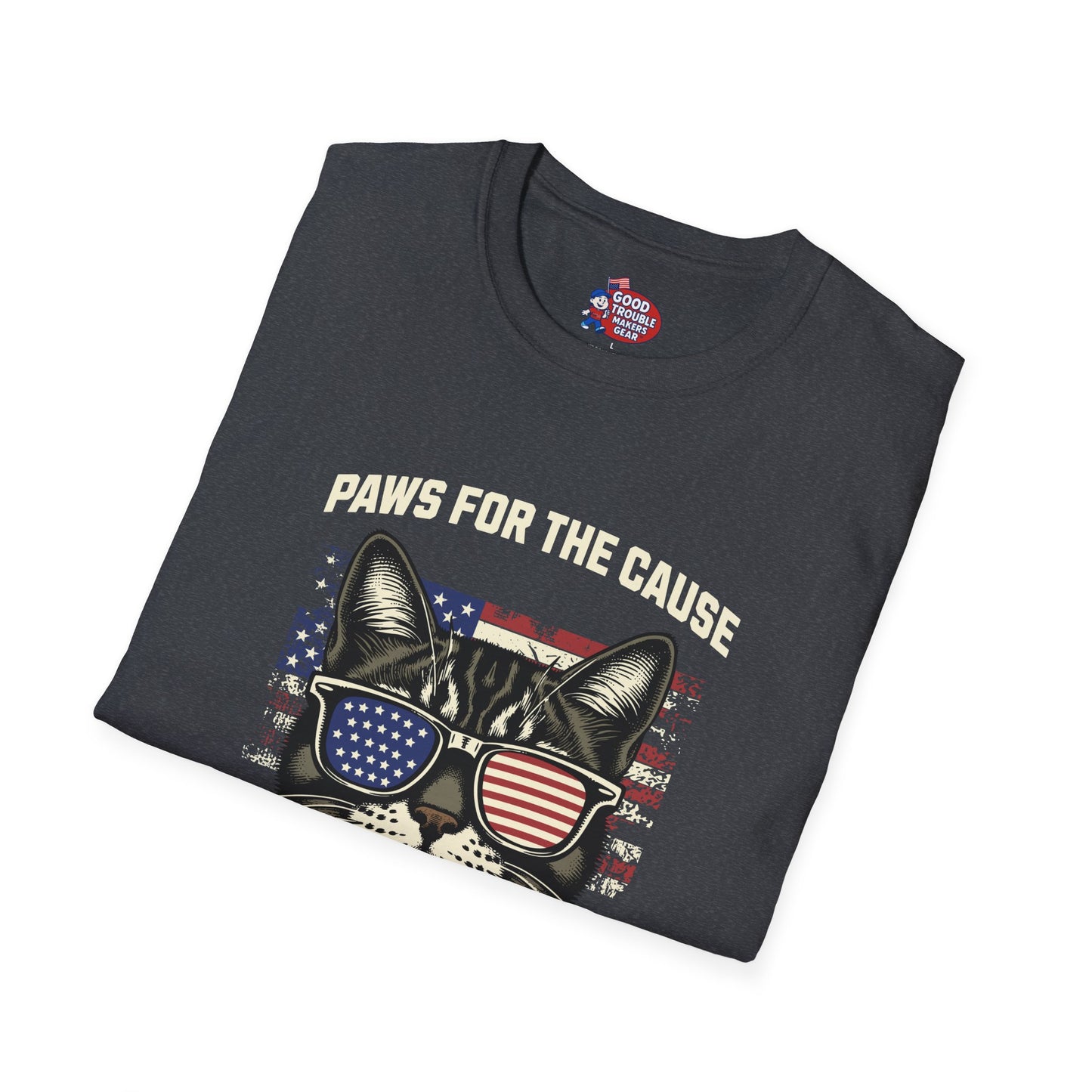 Paws for the Cause Patriotic Cat T-Shirt