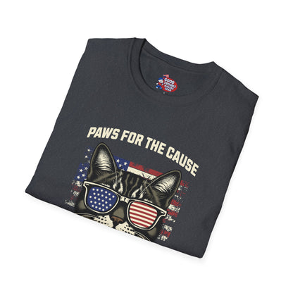 Paws for the Cause Patriotic Cat T-Shirt