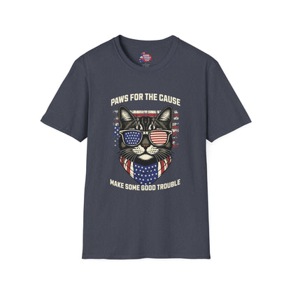 Paws for the Cause Patriotic Cat T-Shirt D*