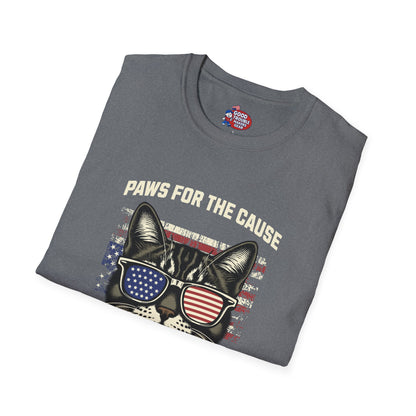 Paws for the Cause Patriotic Cat T-Shirt D*