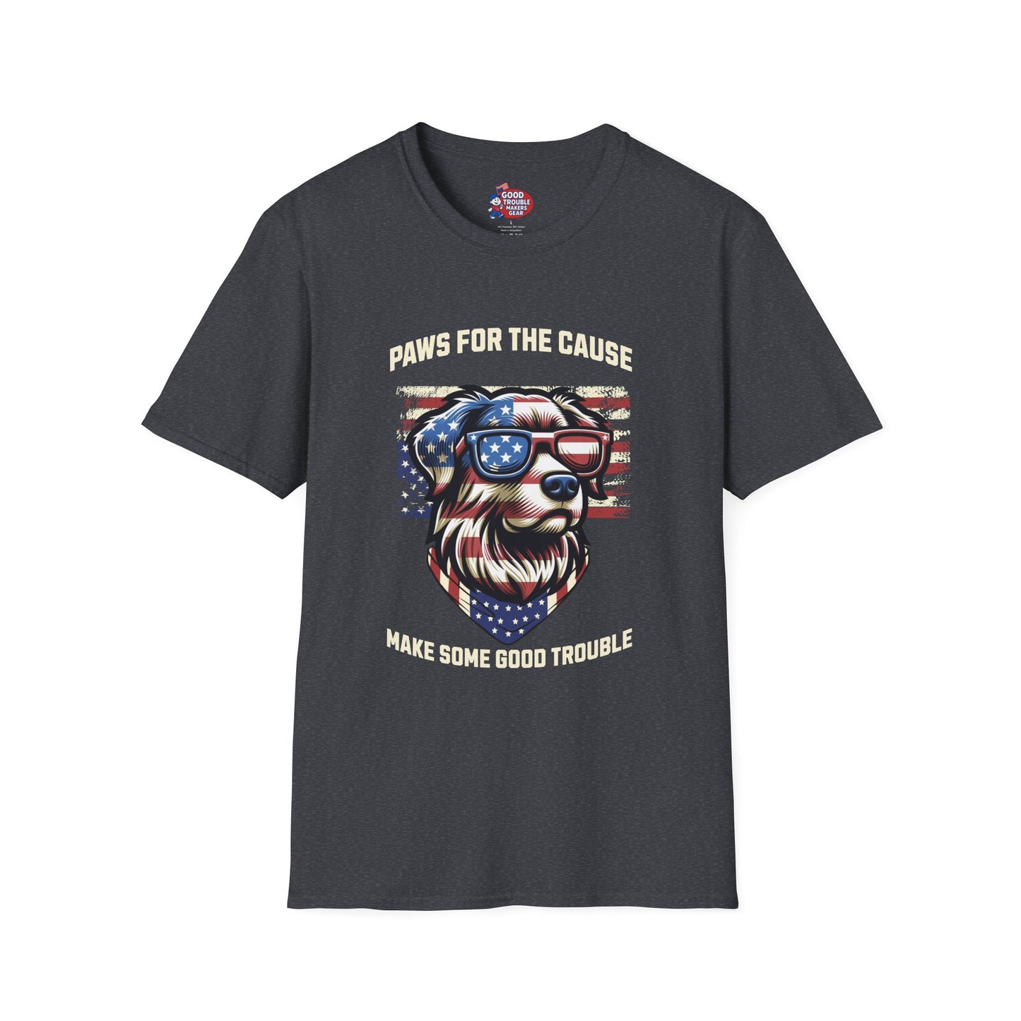 Paws for the Cause Patriotic Dog T-Shirt D*