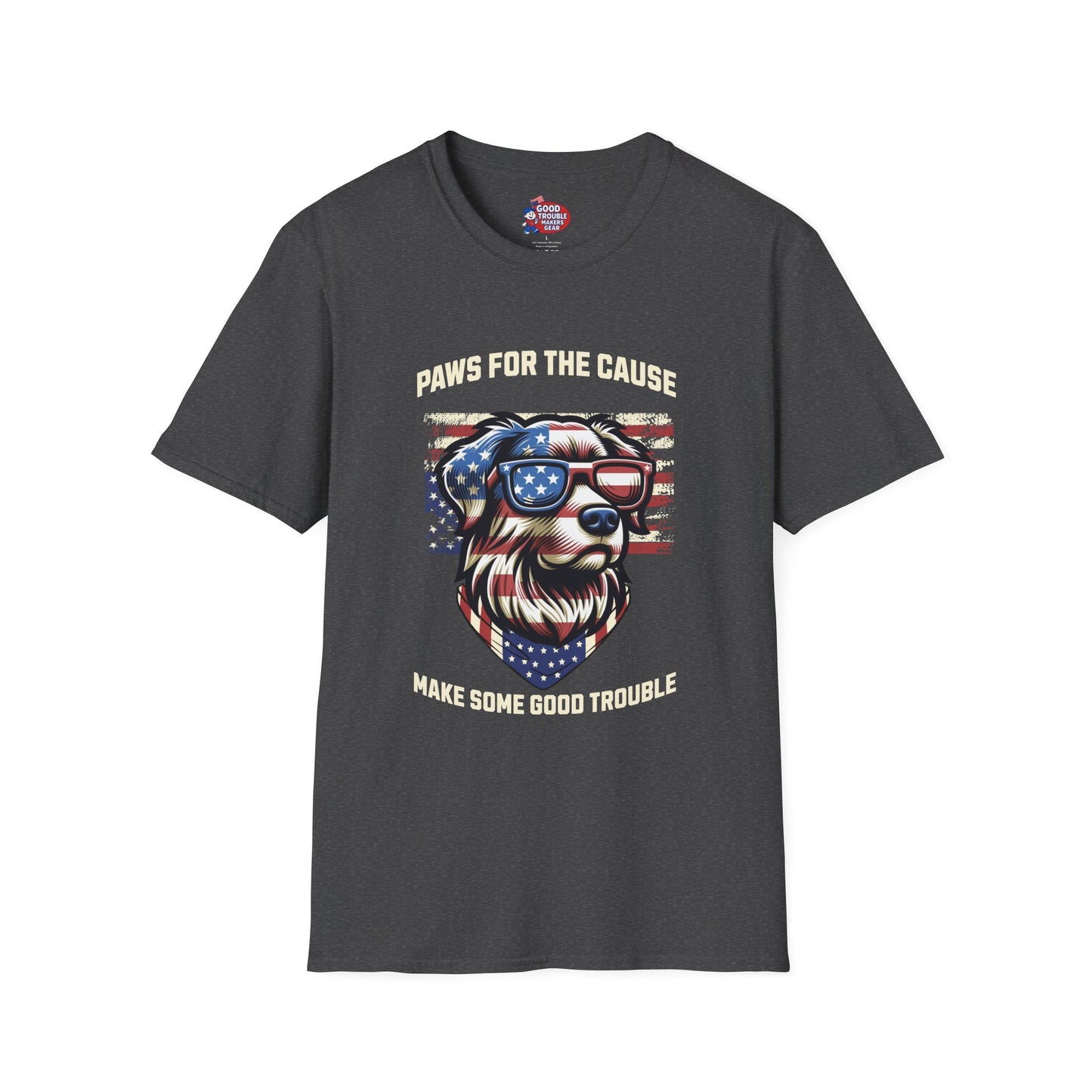 Paws for the Cause Patriotic Dog T-Shirt D*
