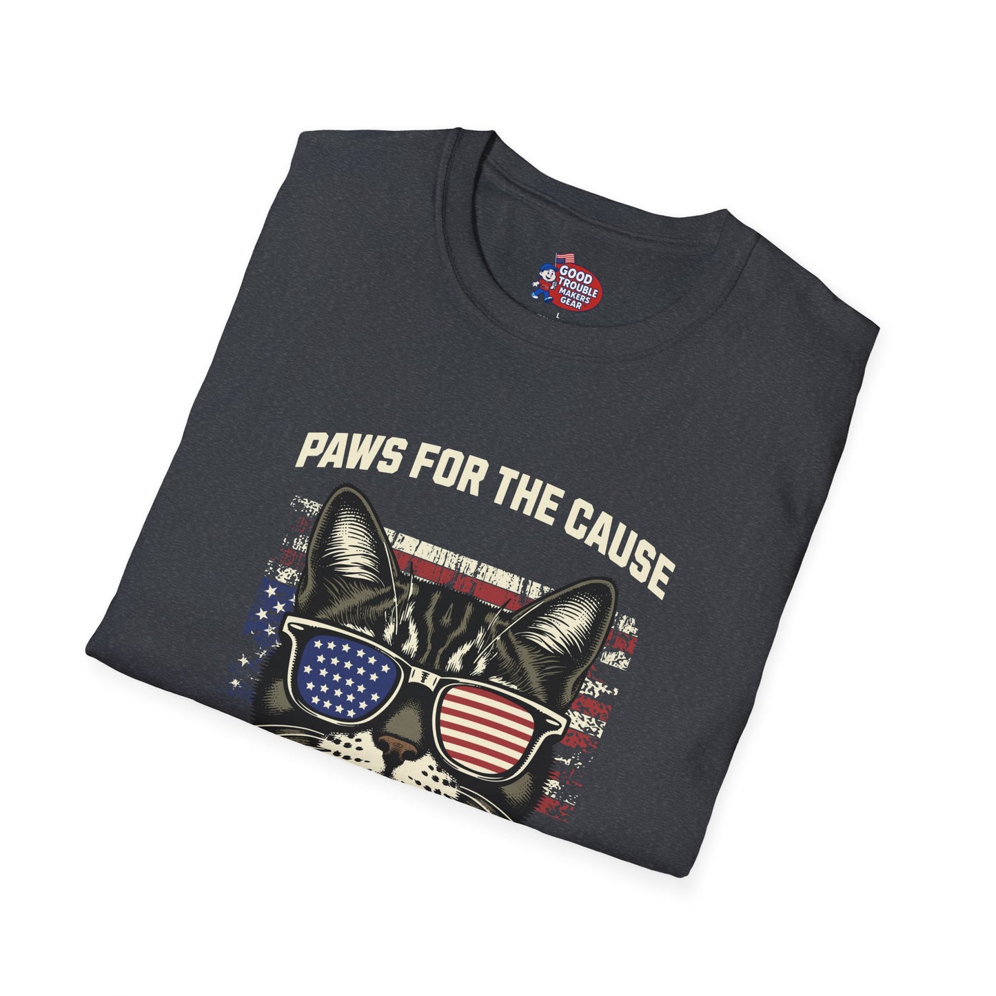 Paws for the Cause Patriotic Cat T-Shirt D*