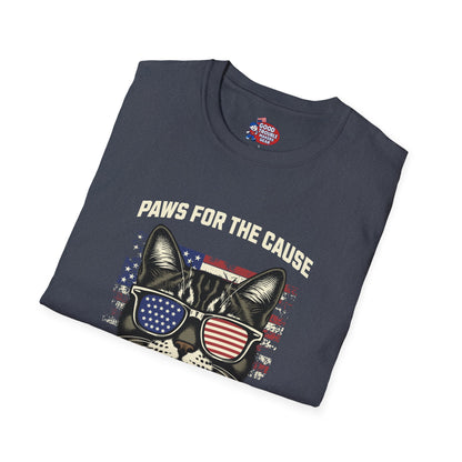 Paws for the Cause Patriotic Cat T-Shirt