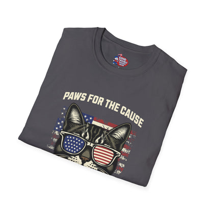 Paws for the Cause Patriotic Cat T-Shirt