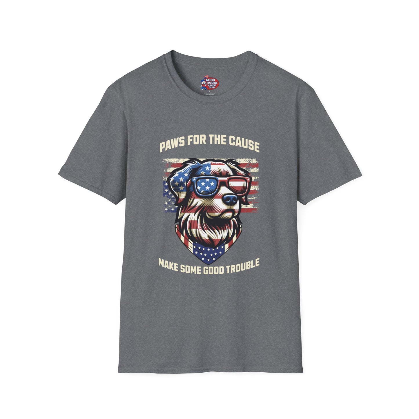Paws for the Cause Patriotic Dog T-Shirt D*