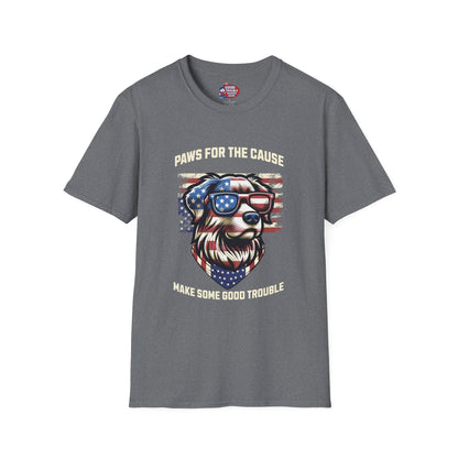 Paws for the Cause Patriotic Dog T-Shirt D*
