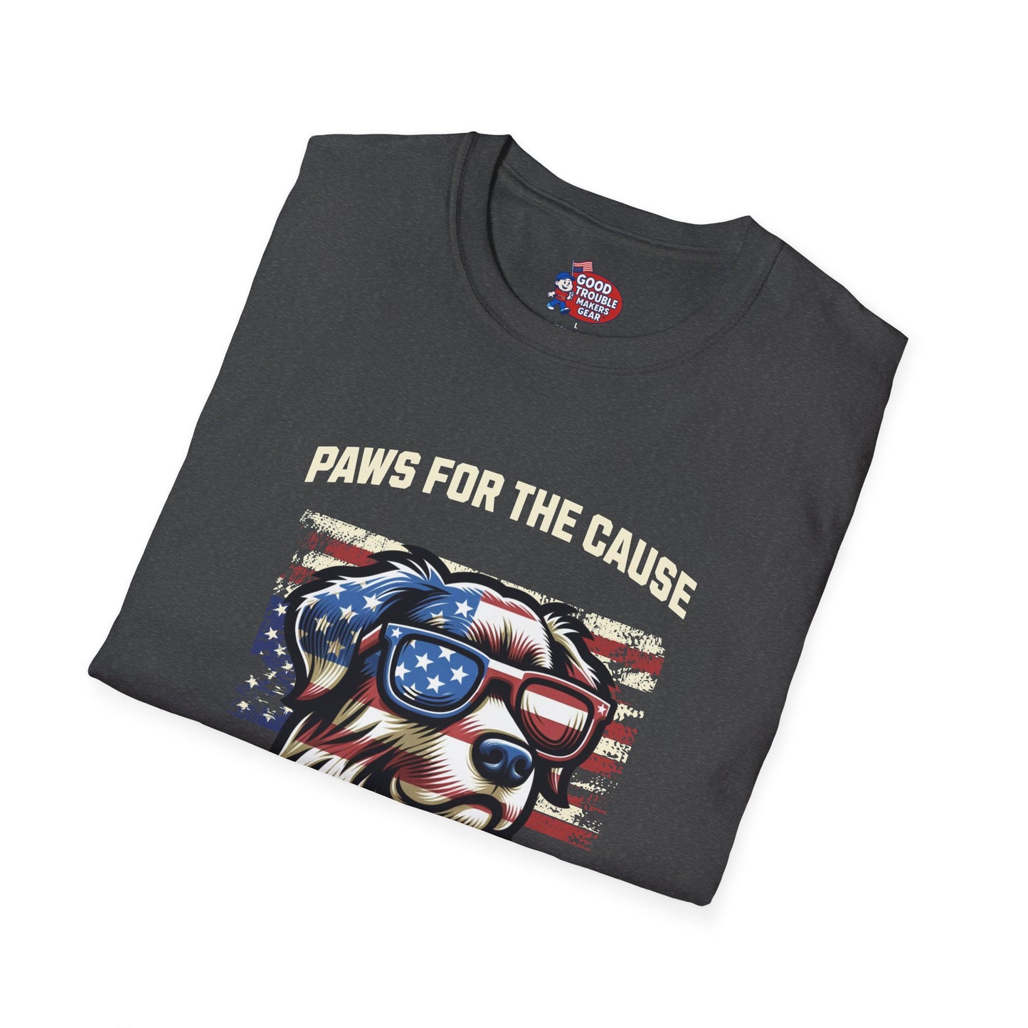 Paws for the Cause Patriotic Dog T-Shirt D*