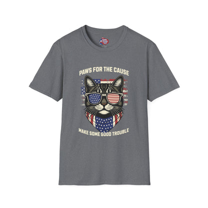 Paws for the Cause Patriotic Cat T-Shirt