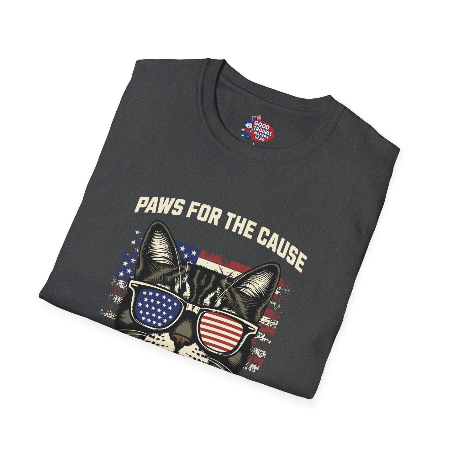 Paws for the Cause Patriotic Cat T-Shirt