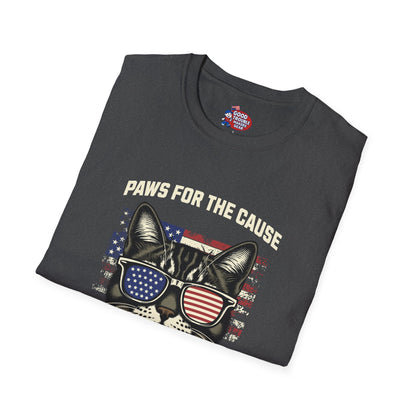Paws for the Cause Patriotic Cat T-Shirt