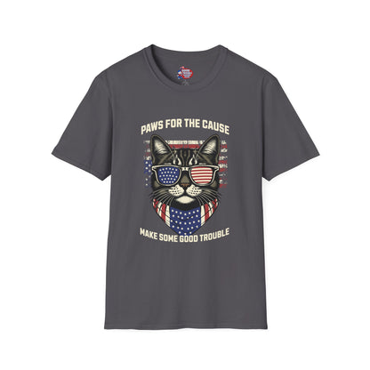 Paws for the Cause Patriotic Cat T-Shirt D*