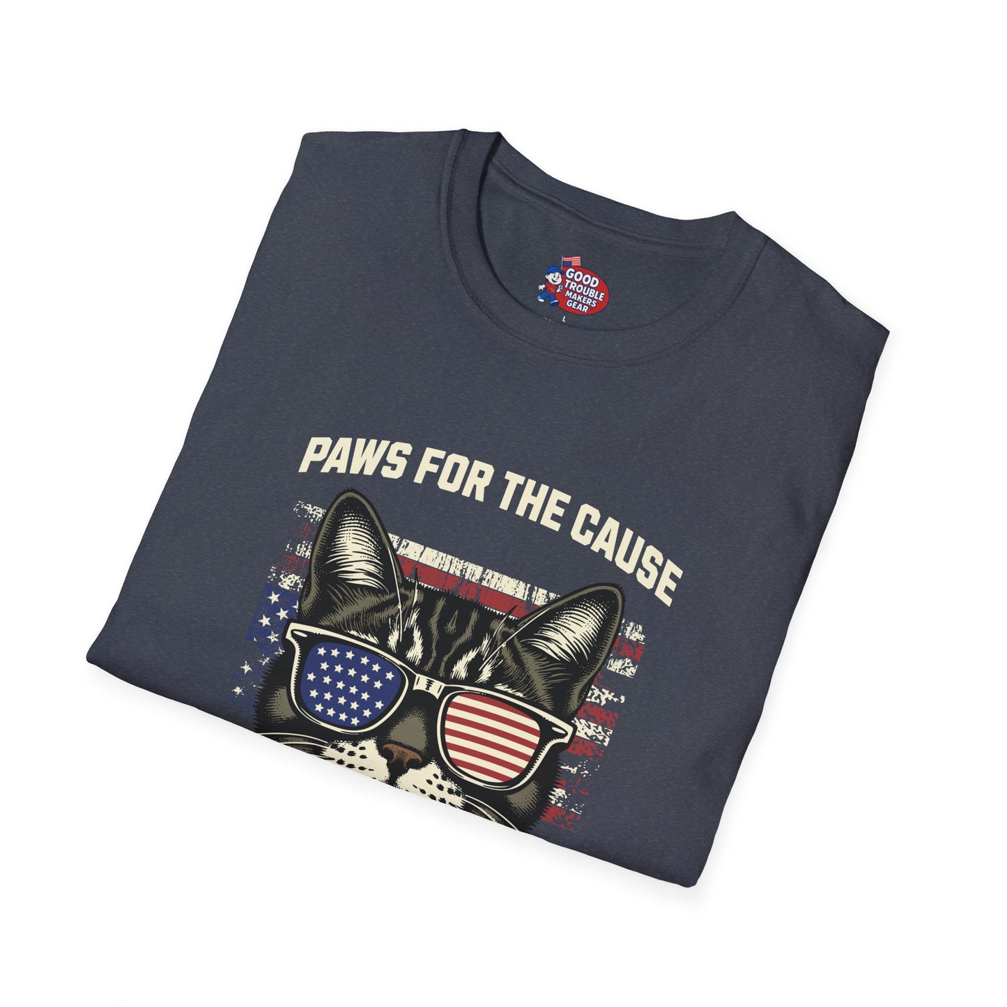 Paws for the Cause Patriotic Cat T-Shirt D*