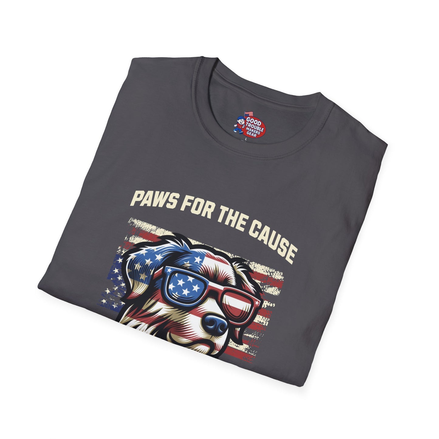 Paws for the Cause Patriotic Dog T-Shirt D*